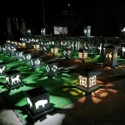 【洛彤】石雕太陽能石燈 現(xiàn)代簡約園林景觀石燈 照明燈庭院戶外仿古石燈籠