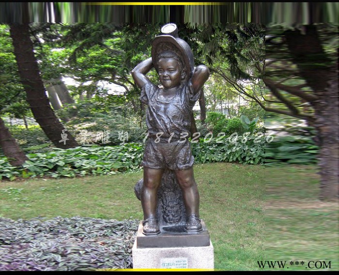 小孩太陽能照明燈雕塑  園林景觀擺件