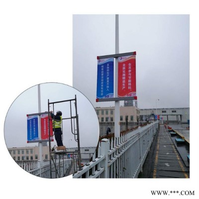 石嘴山燈桿燈箱道旗廣告牌DLDG503太陽(yáng)能供電路燈桿發(fā)光燈箱燈桿牌制作廠家