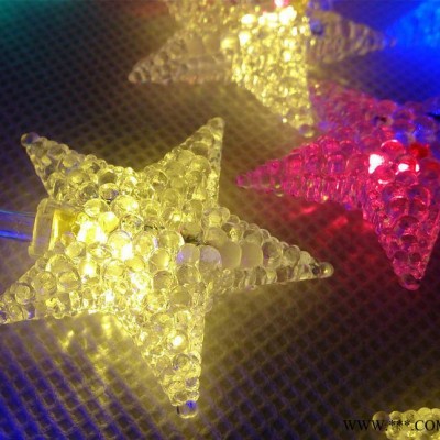 誠信直銷太陽能LED燈串 圣誕裝飾燈彩燈 氣泡五角星套件