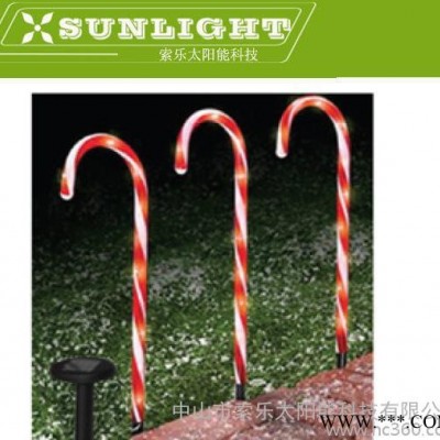 出口太陽能圣誕裝飾插地傘柄燈