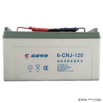 富威蓄電池6-CNJ-120 儲能用膠體電池12V120AH太陽能路燈 信號燈用