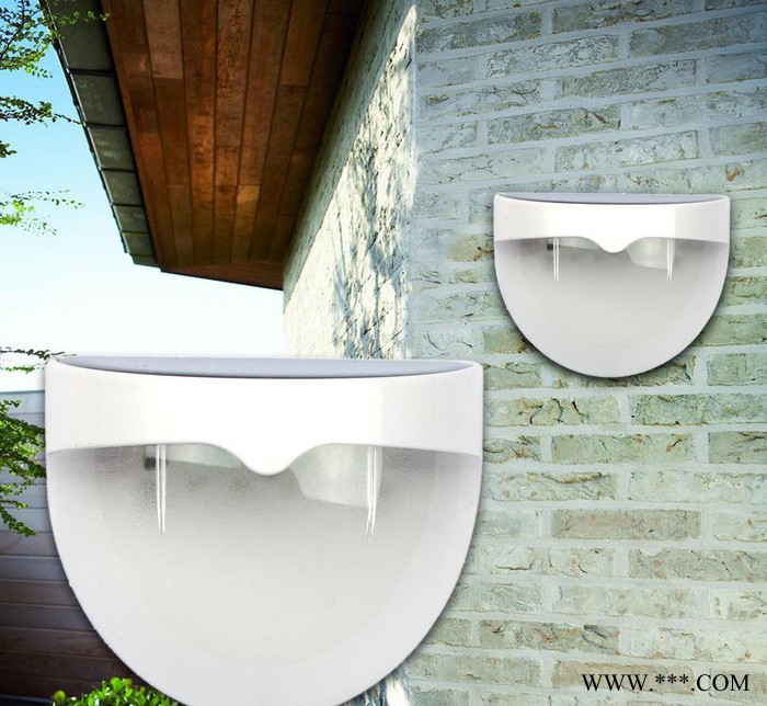 太陽能壁燈  戶外防水太陽能庭院燈 太陽能半圓光控圍墻燈