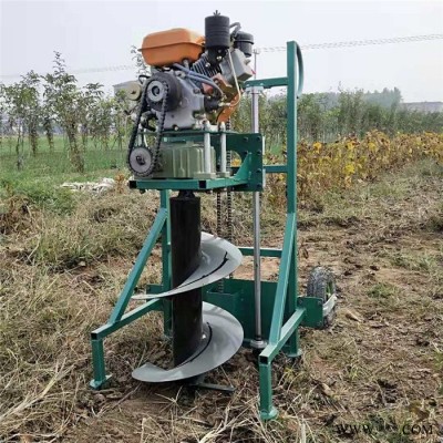 手推式栽樹鉆孔機 錳鋼鉆頭太陽能路燈鉆眼機 啟航地鉆機