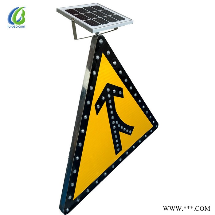 廣東**無線太陽能標牌燈反光標牌太陽能標志牌導向燈主動發光標志牌