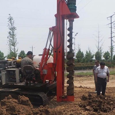 機電兩用打樁機 自動發電的履帶鉆機 光伏打樁設備,**