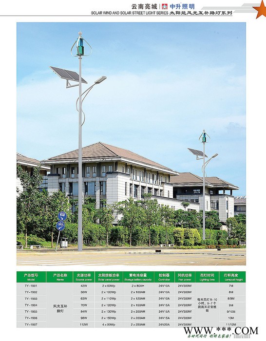 有路的地方就有中升照明太陽能路燈 太陽能風光互補路燈 庭院燈生產廠家