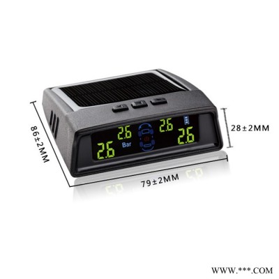 TPMS高精度太陽(yáng)能無(wú)線汽車胎壓監(jiān)測(cè)系統(tǒng)外置輪胎檢測(cè)儀壓力報(bào)警器