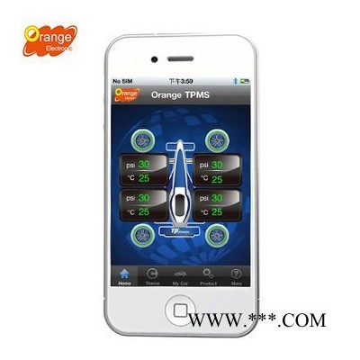 供應(yīng)原產(chǎn)orange 橙的 無(wú)線胎壓監(jiān)測(cè)系統(tǒng) TPMS整合iphone