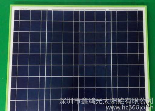 工廠供應小系統專用50W/18V多晶綠色邊框太陽能板，高效156多晶