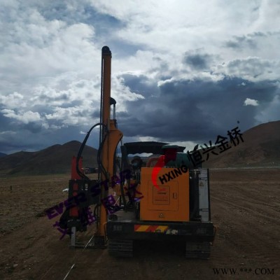 光伏工程打樁鉆孔機 太陽能光伏電站用打樁機 鋼管樁打樁機