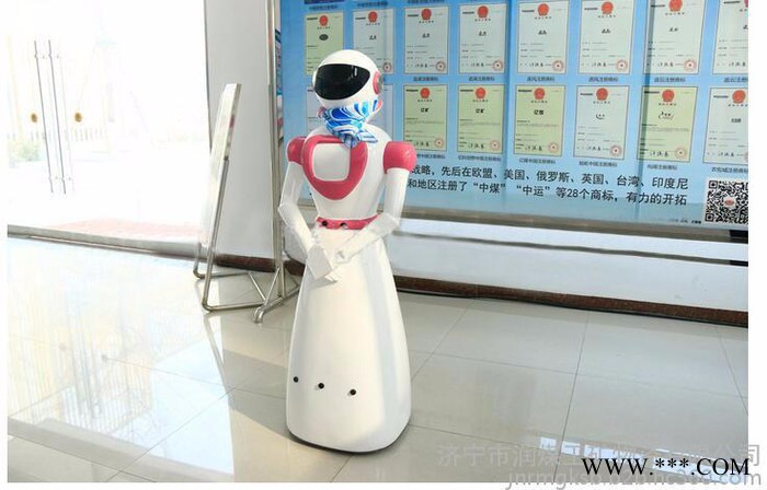 潤煤VTF165 獨特時尚的機器人外形根據餐廳引導線，自動送菜避障功能玻璃鋼外殼標配48V 12AH鋰電池以及充電器