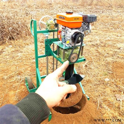 單人操作地鉆 汽油四沖程手推栽樹挖坑機 光伏發電打穴機廠家