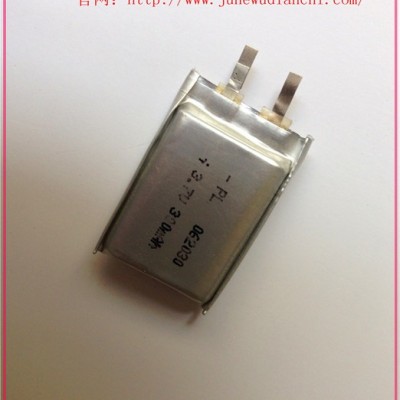 直銷A品電芯602030-300mah 3.7 V標準充電電芯礦燈藍牙鋰電池