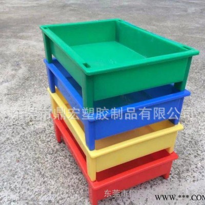 生產顏色大小號高腳塑料電池盒 塑膠鋰電池箱 帶腳盒子 平口