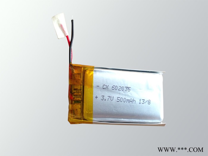 供應廠家直供602035車載鋰電池，MP5 藍牙耳機聚合物鋰離子400mah電池