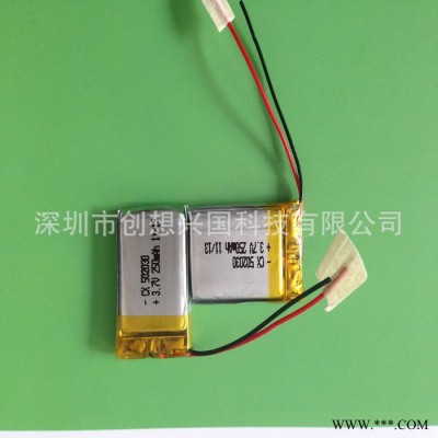 供應卓能新能源502030聚合物鋰電池廠家供應mp4電池 250mAh點讀筆電池