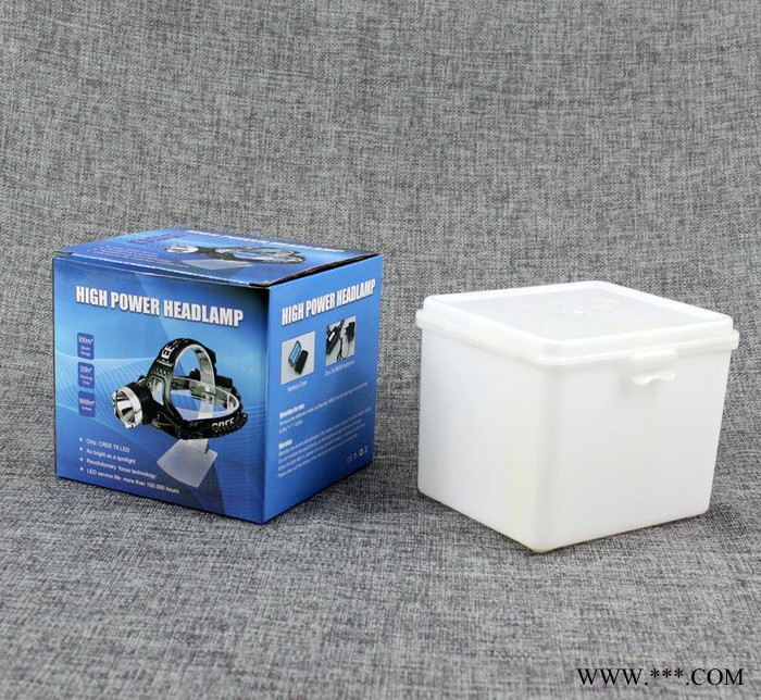 【羅門(mén)配件】LED塑料鋰電池收納盒  方形強(qiáng)光頭燈保護(hù)盒