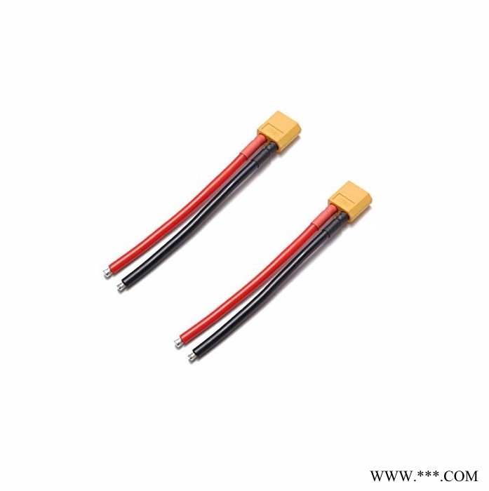 euhobby工廠批發模型鋰電池線XT60公頭母頭充電轉接線14AWG硅膠線100mm