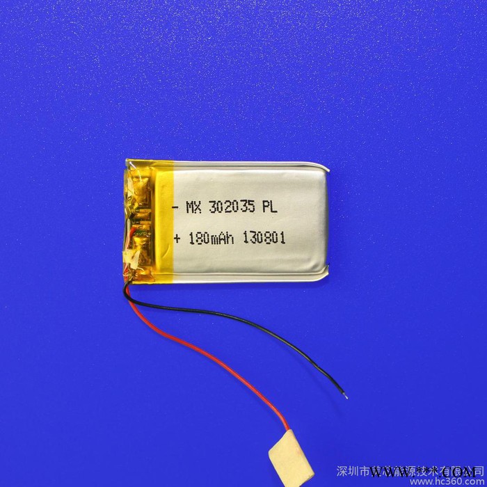 廠家批量供應302035PL 180mah聚合物鋰電池
