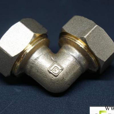 純銅鋁塑管配件太陽能熱水器管接頭2025管件L25等徑銅彎頭