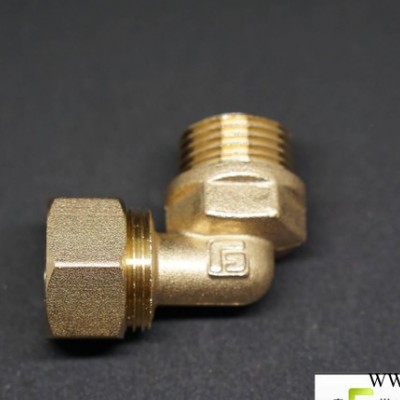 純銅鋁塑管配件太陽能熱水器管接頭1216管件L16*1/2M外牙外絲彎頭