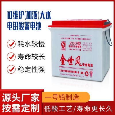 廠家重載電動三輪四輪觀光車電瓶可維護鉛酸蓄電池加液大水電60斤