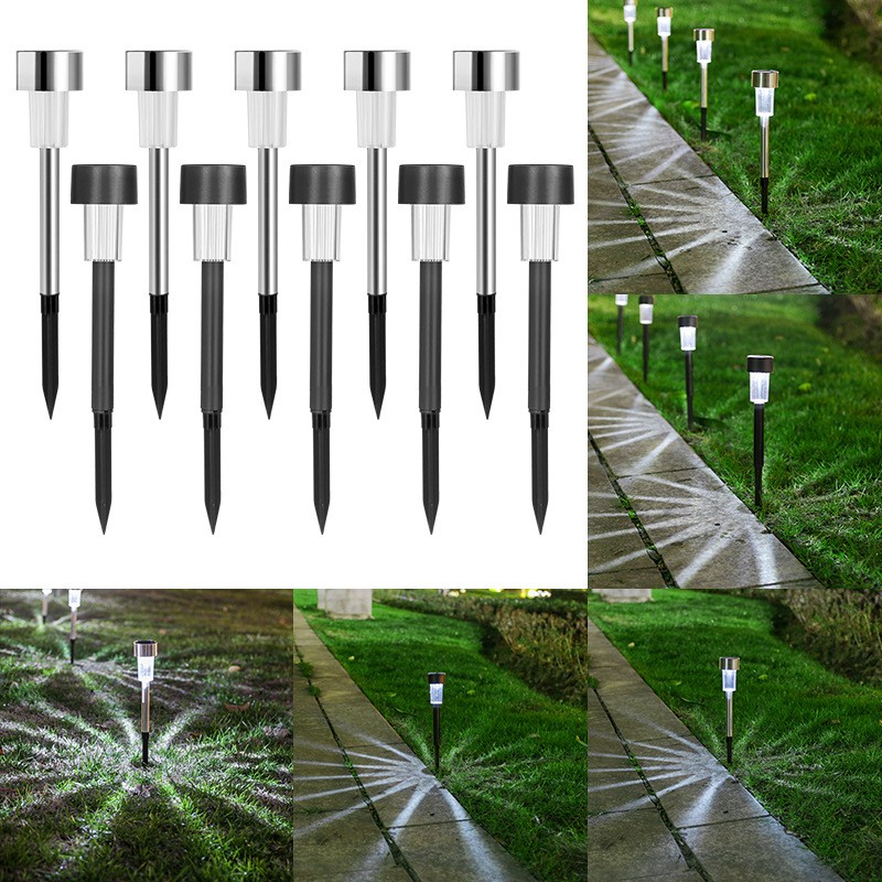 太陽(yáng)能小管燈戶(hù)外庭院花園燈別墅裝飾光影防水氛圍地插草坪小夜燈