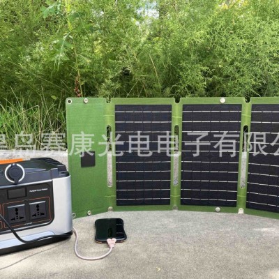 30瓦戶外太陽(yáng)能折疊包環(huán)保輕便手機(jī)充電綠色一體層壓太陽(yáng)能板