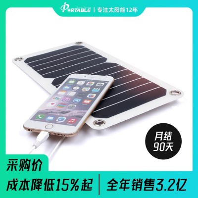 PORTABLE太陽能充電板6.5W5V太陽能板手機充電USB接口廠家直銷
