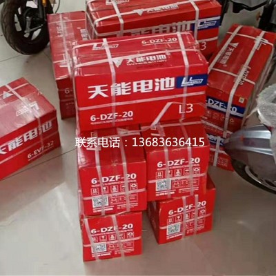 6-DZF-20安單塊天能電池12v20ah12伏48伏60v電摩電動車鉛酸電瓶