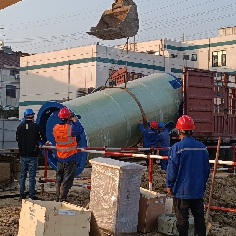 一體化污水泵站 智能地埋式一體化預制泵站 玻璃鋼雨水提升泵站