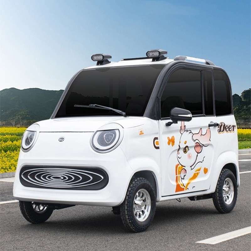 電動四輪車家用女士小型成年人新能源老頭樂油電接送代步電瓶車