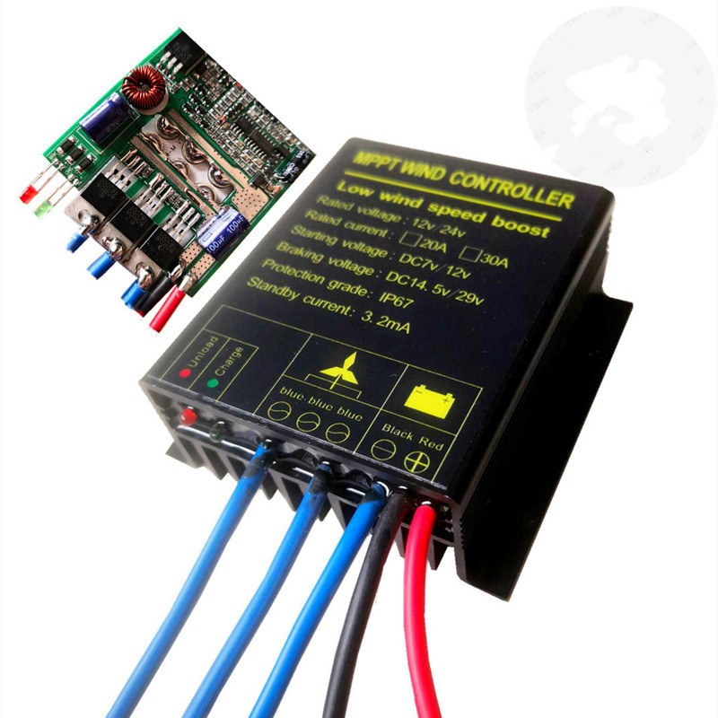 新品MPPT升壓風力發電機控制器12v24v400W500w600W8 00W跨境渦輪機