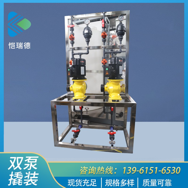 雙泵撬裝計量泵撬裝組合加藥裝置全自動加藥系統污水處理設備