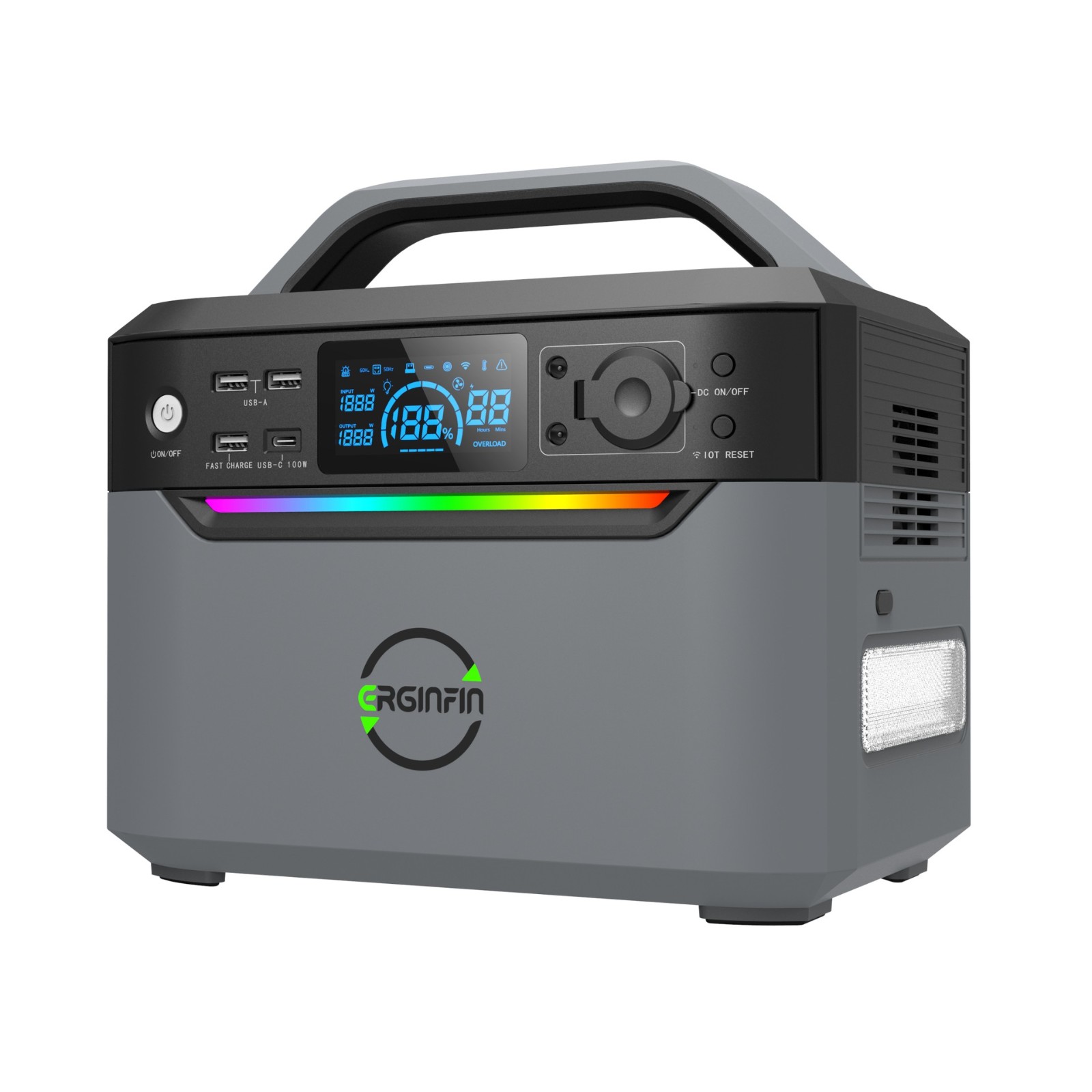 600W 戶外電源，照明燈，應急電源，便攜式電源，多種充電方式