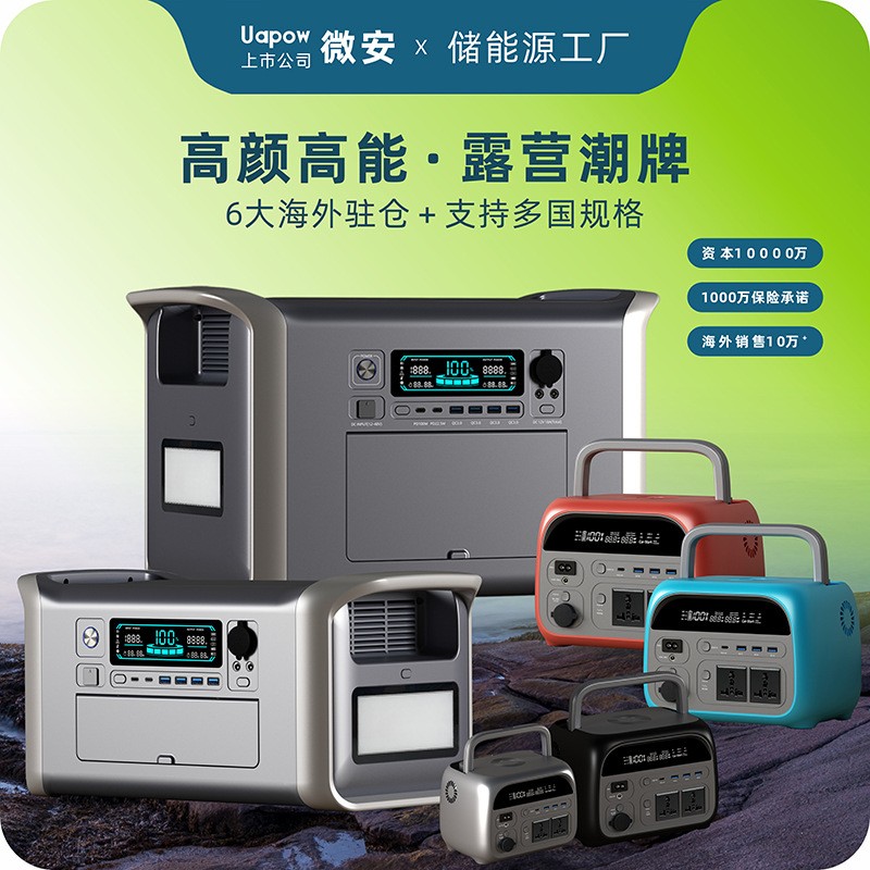 1度電大容量戶外電源220V便攜式太陽能儲能快充應急2000W移動電源