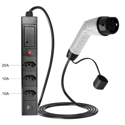 新能源放電槍取電槍帶排插插座電動汽車通用比亞迪長安220V 16A交