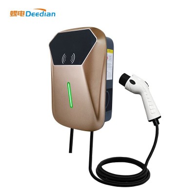 G02-X1 家用新能源電動汽車充電樁壁掛式7KW 32A無屏交流充電樁