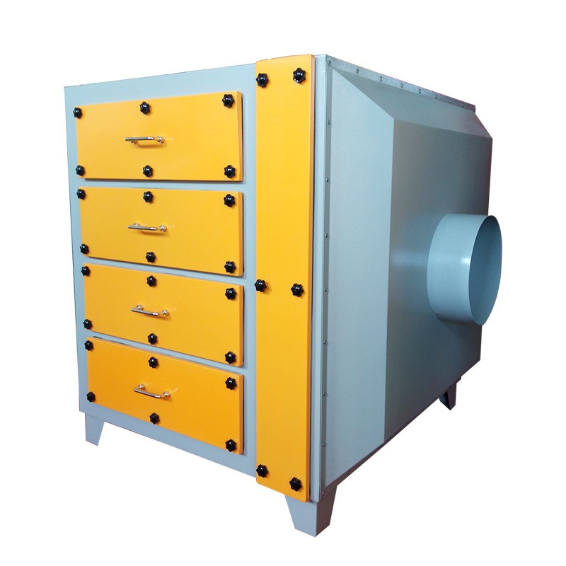 碳鋼噴塑活性炭吸附箱廢氣處理設備光氧活性炭一體機活性炭環保箱